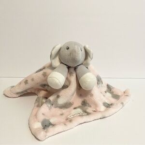 Blankets & Beyond Elephant Lovey Security Blanket Pink Baby Girl Soft Cuddle Toy